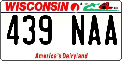 WI license plate 439NAA