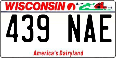 WI license plate 439NAE