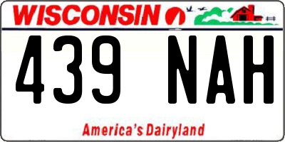 WI license plate 439NAH