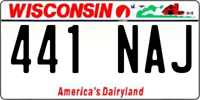 WI license plate 441NAJ