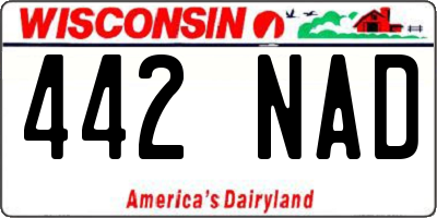 WI license plate 442NAD