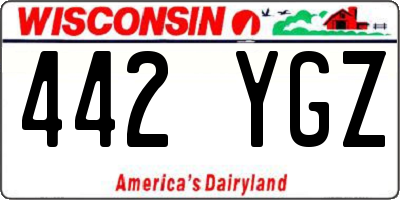WI license plate 442YGZ