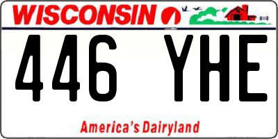 WI license plate 446YHE