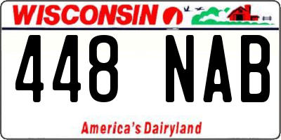 WI license plate 448NAB