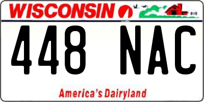 WI license plate 448NAC