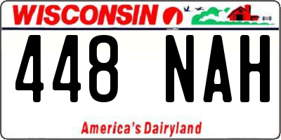 WI license plate 448NAH