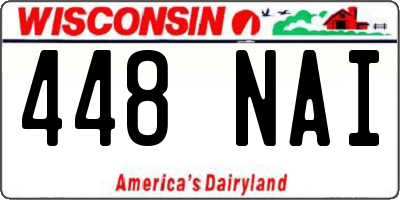WI license plate 448NAI