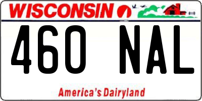 WI license plate 460NAL