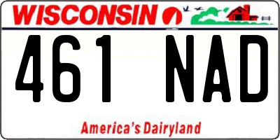 WI license plate 461NAD
