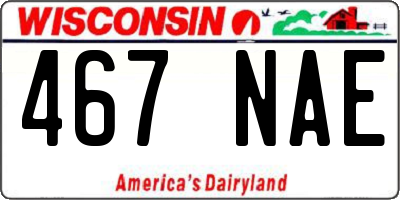 WI license plate 467NAE