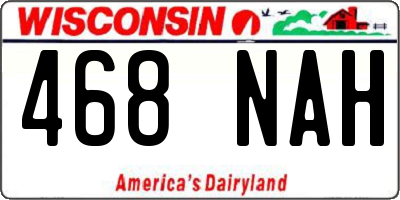 WI license plate 468NAH