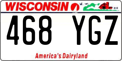 WI license plate 468YGZ