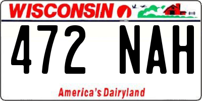 WI license plate 472NAH
