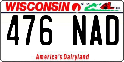 WI license plate 476NAD