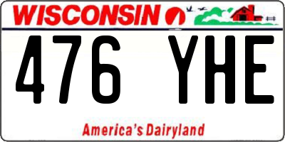 WI license plate 476YHE