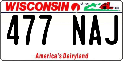 WI license plate 477NAJ