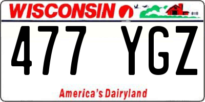 WI license plate 477YGZ