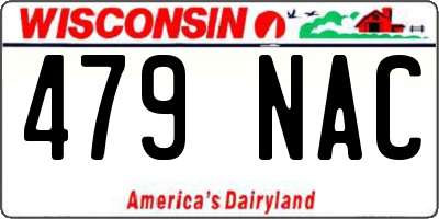 WI license plate 479NAC