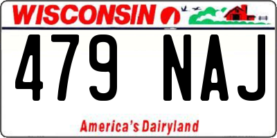 WI license plate 479NAJ