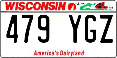 WI license plate 479YGZ
