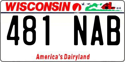 WI license plate 481NAB