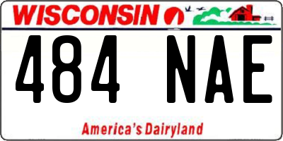 WI license plate 484NAE