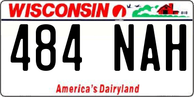 WI license plate 484NAH