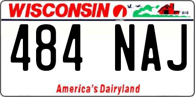 WI license plate 484NAJ