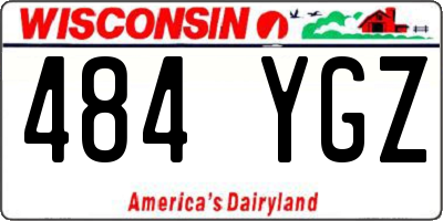 WI license plate 484YGZ