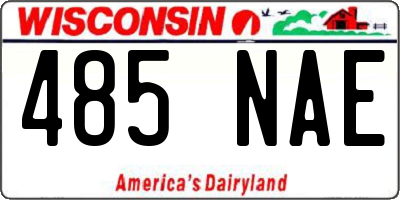 WI license plate 485NAE