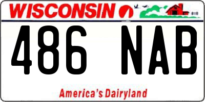 WI license plate 486NAB