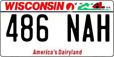 WI license plate 486NAH