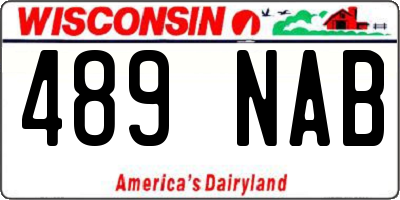 WI license plate 489NAB