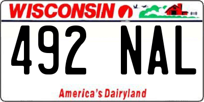 WI license plate 492NAL
