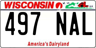 WI license plate 497NAL