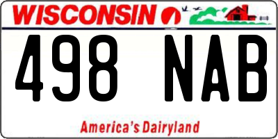 WI license plate 498NAB