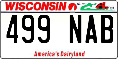 WI license plate 499NAB