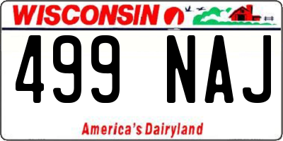 WI license plate 499NAJ