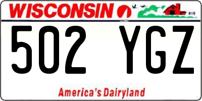 WI license plate 502YGZ