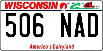 WI license plate 506NAD