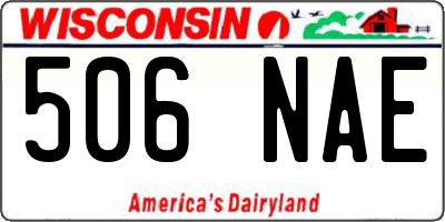 WI license plate 506NAE