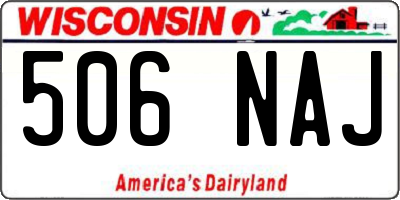 WI license plate 506NAJ