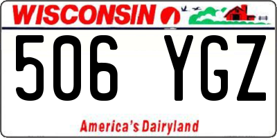 WI license plate 506YGZ