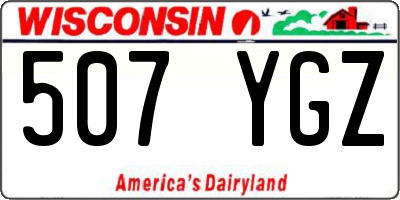 WI license plate 507YGZ