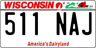 WI license plate 511NAJ