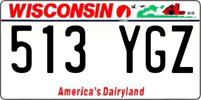 WI license plate 513YGZ