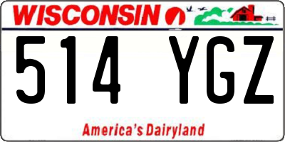 WI license plate 514YGZ