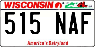 WI license plate 515NAF