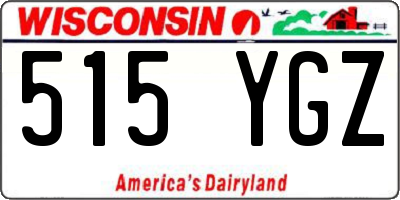 WI license plate 515YGZ