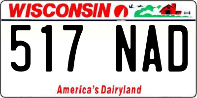 WI license plate 517NAD